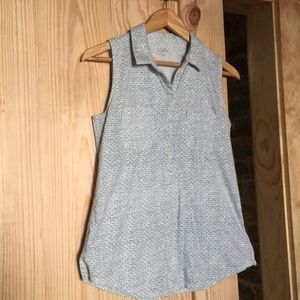 Loft size S sleeveless polo blouse